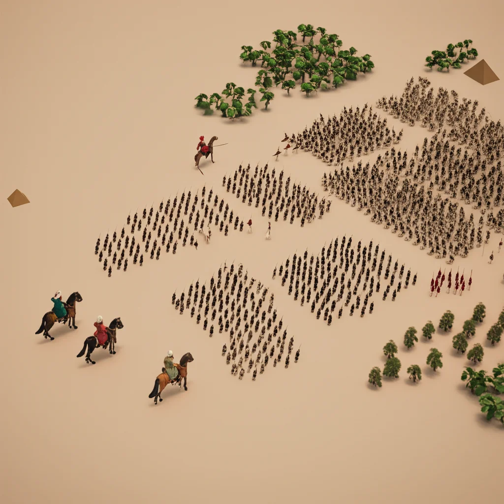 Historical artwork depicting the Battle of Battle of Ridaniya