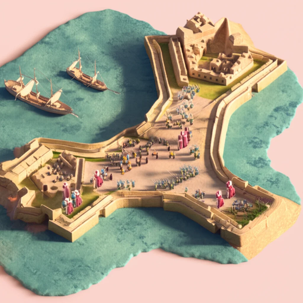 Historical artwork depicting the Battle of Siege of Malta