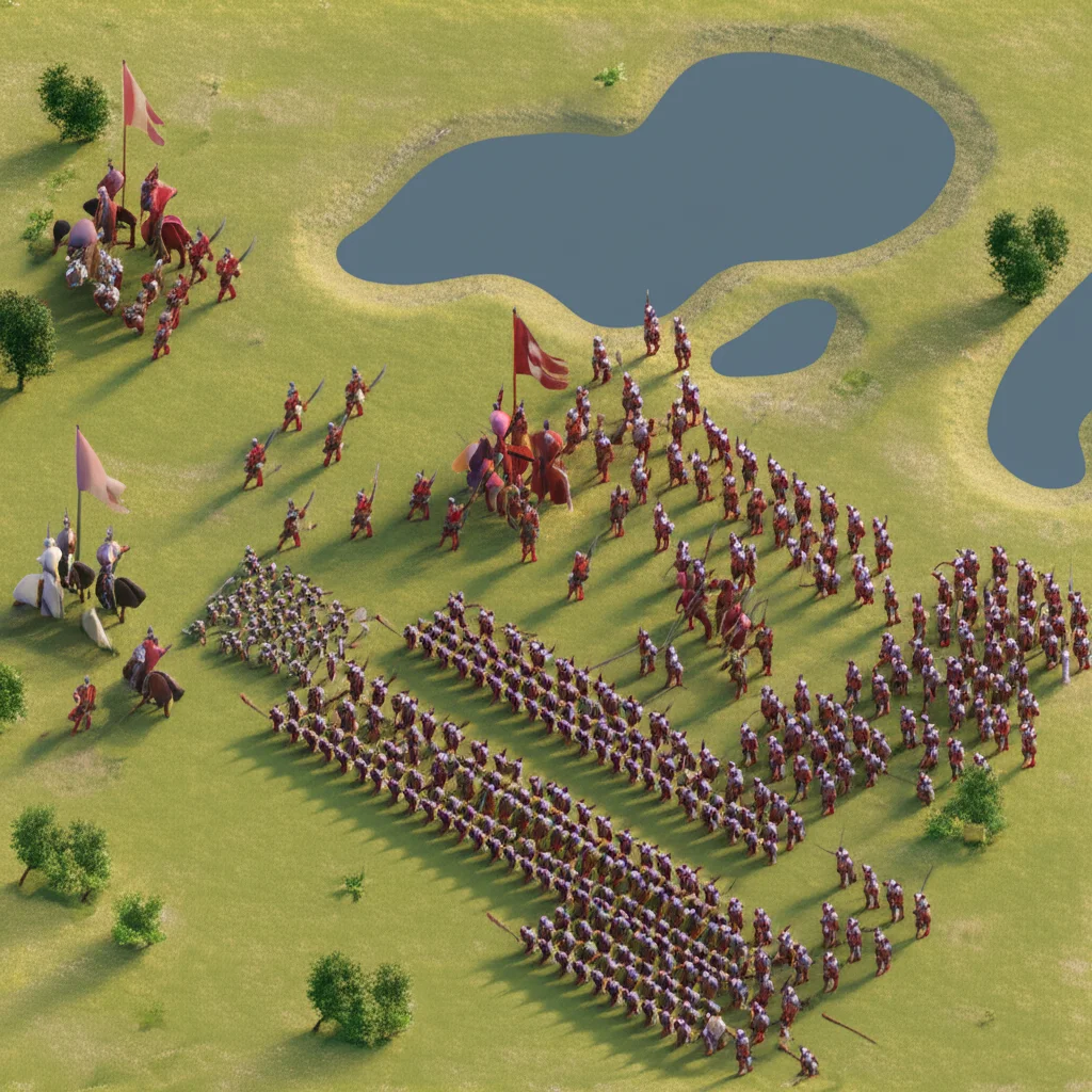 Historical artwork depicting the Battle of Battle of Mezokeresztes