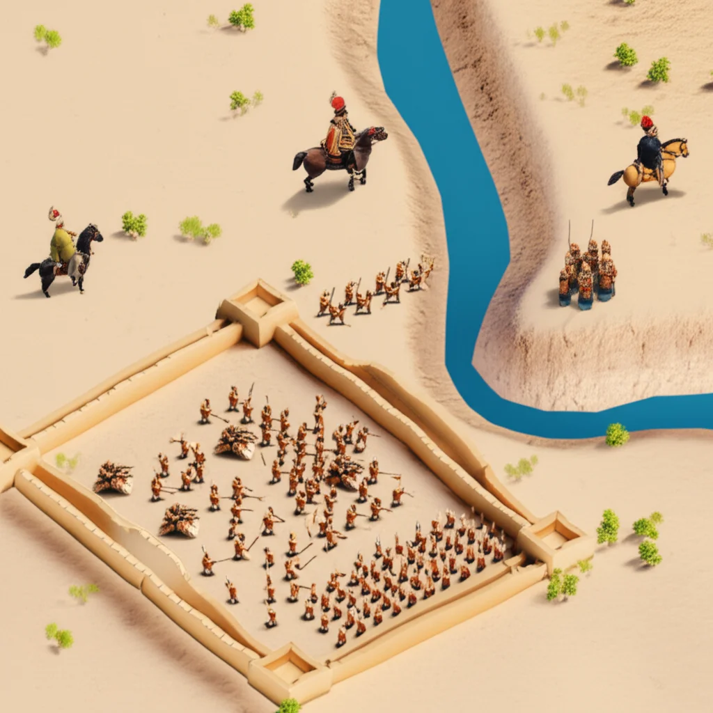 Historical artwork depicting the Battle of Battle of Kut