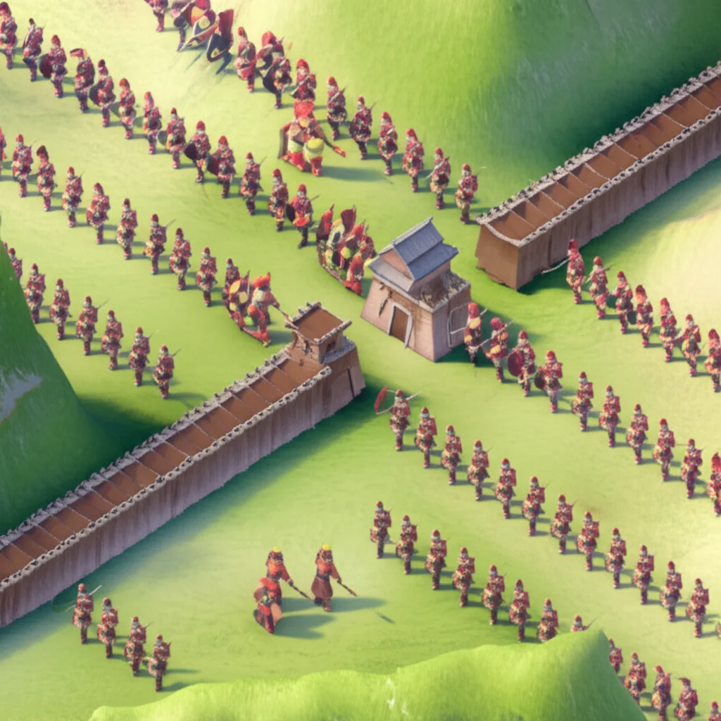 Historical artwork depicting the Battle of Battle of Changping