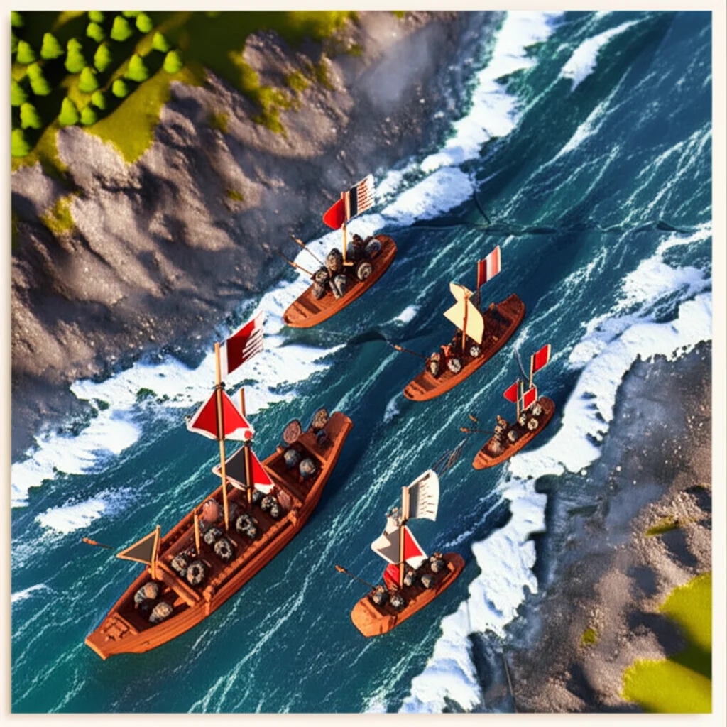 Historical artwork depicting the Battle of Battle of Myeongnyang