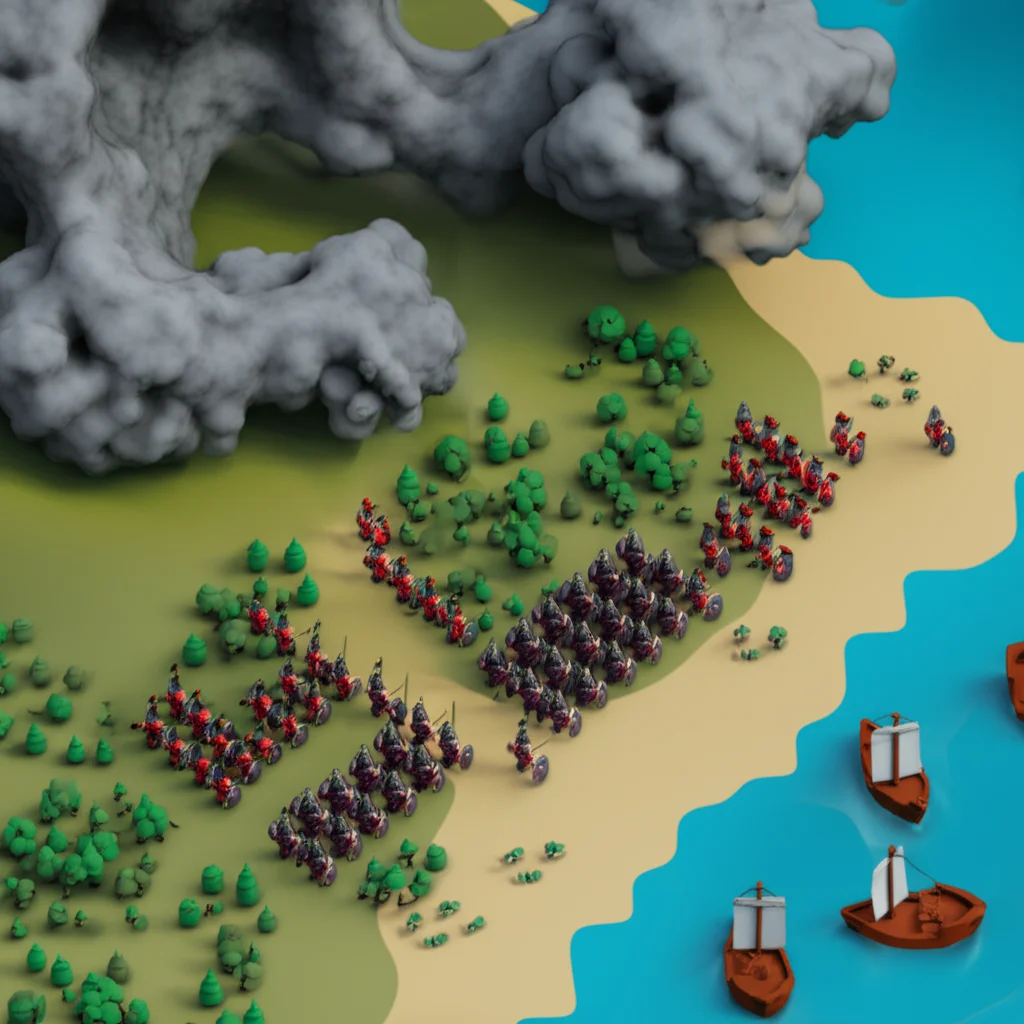 Historical artwork depicting the Battle of Mongol Invasion of Japan