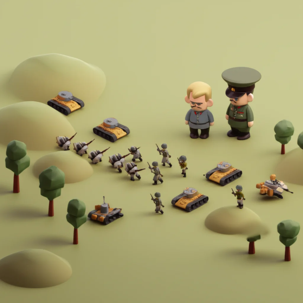 Historical artwork depicting the Battle of Battle of Kursk