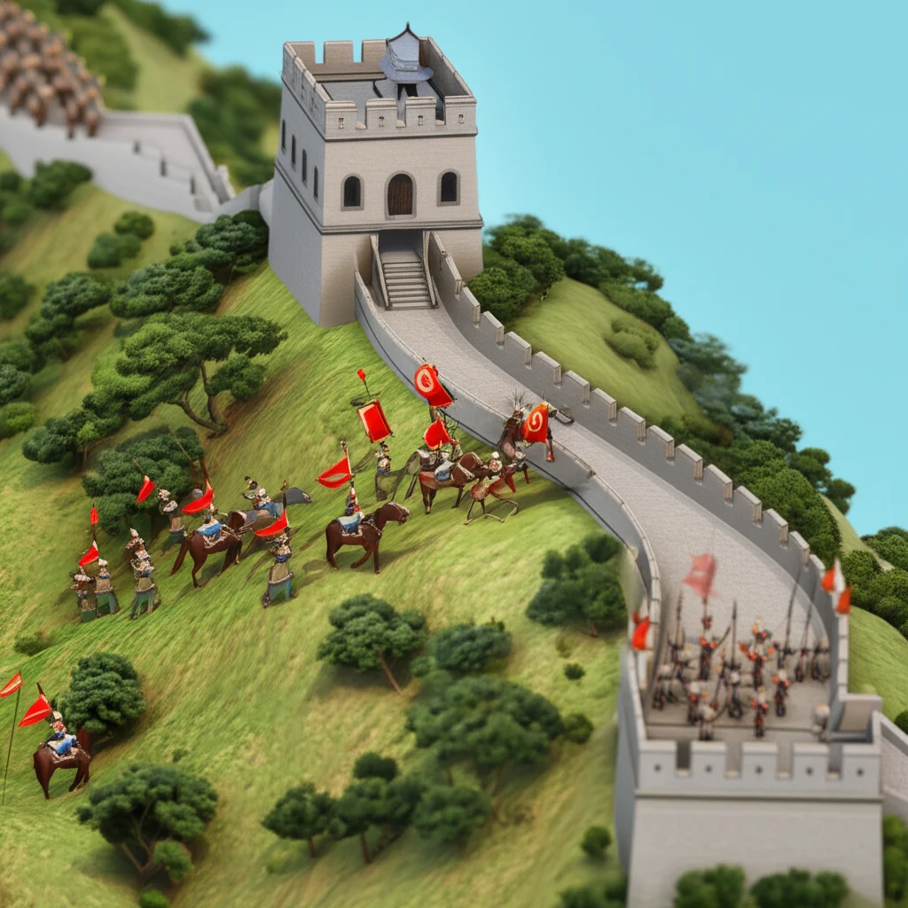 Historical artwork depicting the Battle of Battle of Shanhai Pass