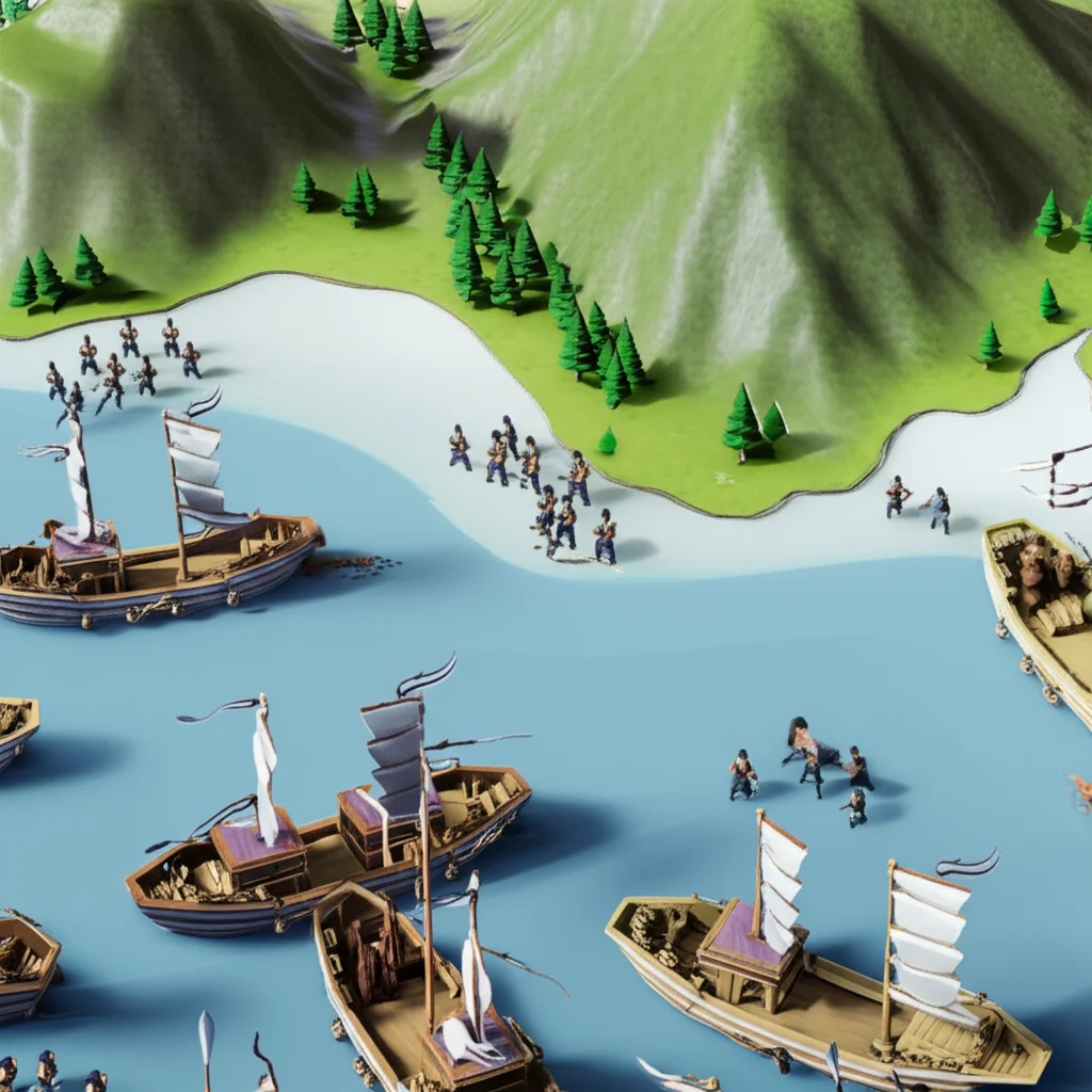 Historical artwork depicting the Battle of Battle of Yamen