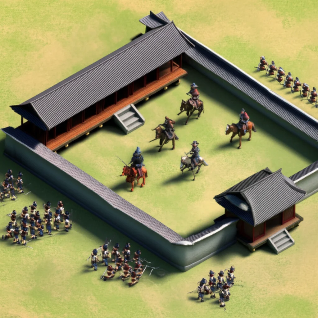 Historical artwork depicting the Battle of Siege of Pyongyang