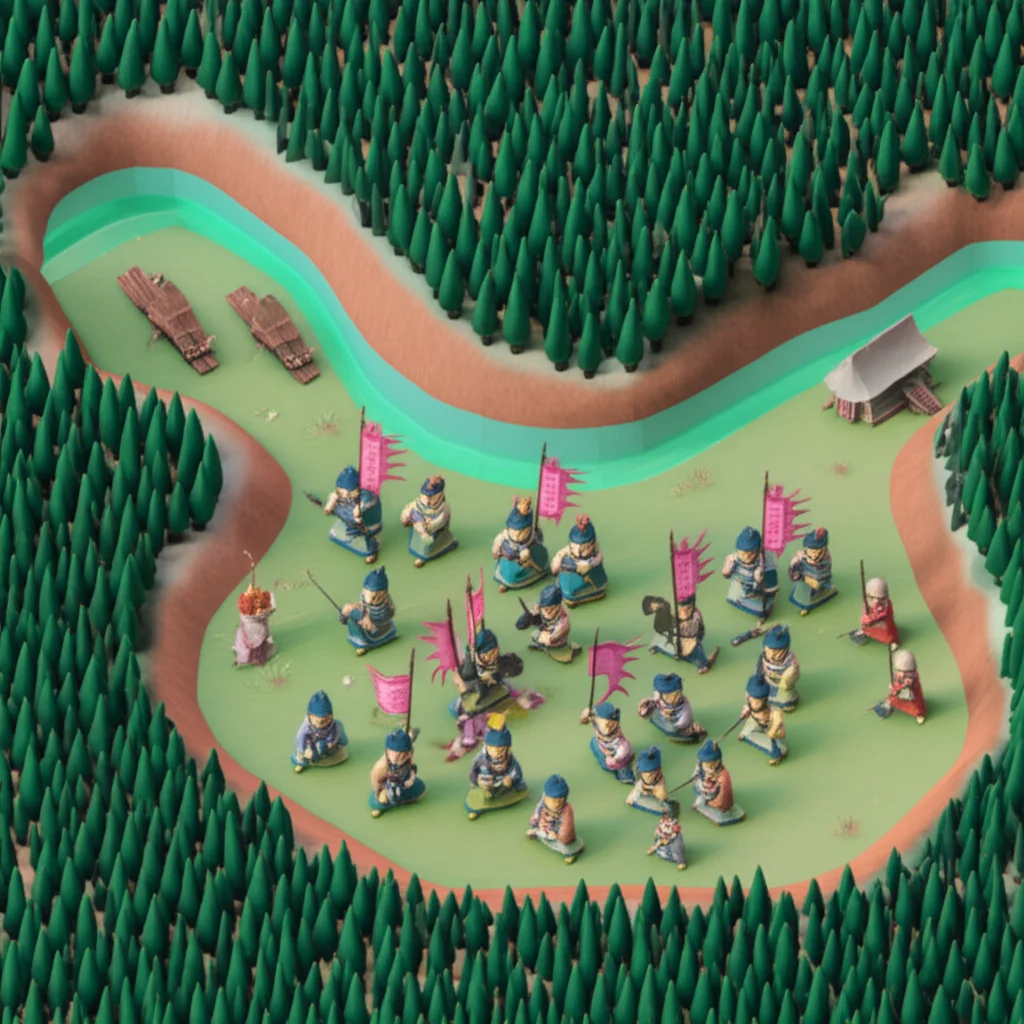 Historical artwork depicting the Battle of Battle of Yiling