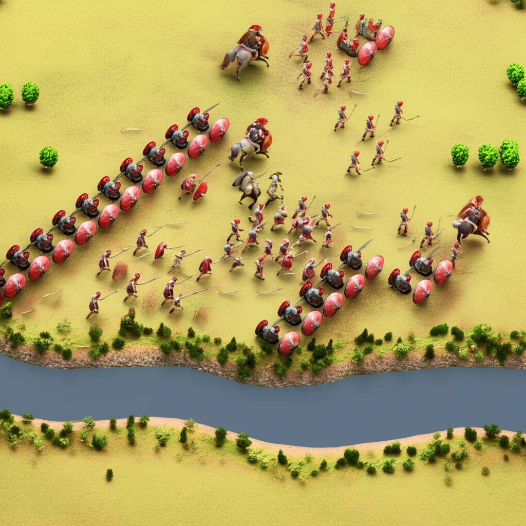 Historical artwork depicting the Battle of Battle of Cannae