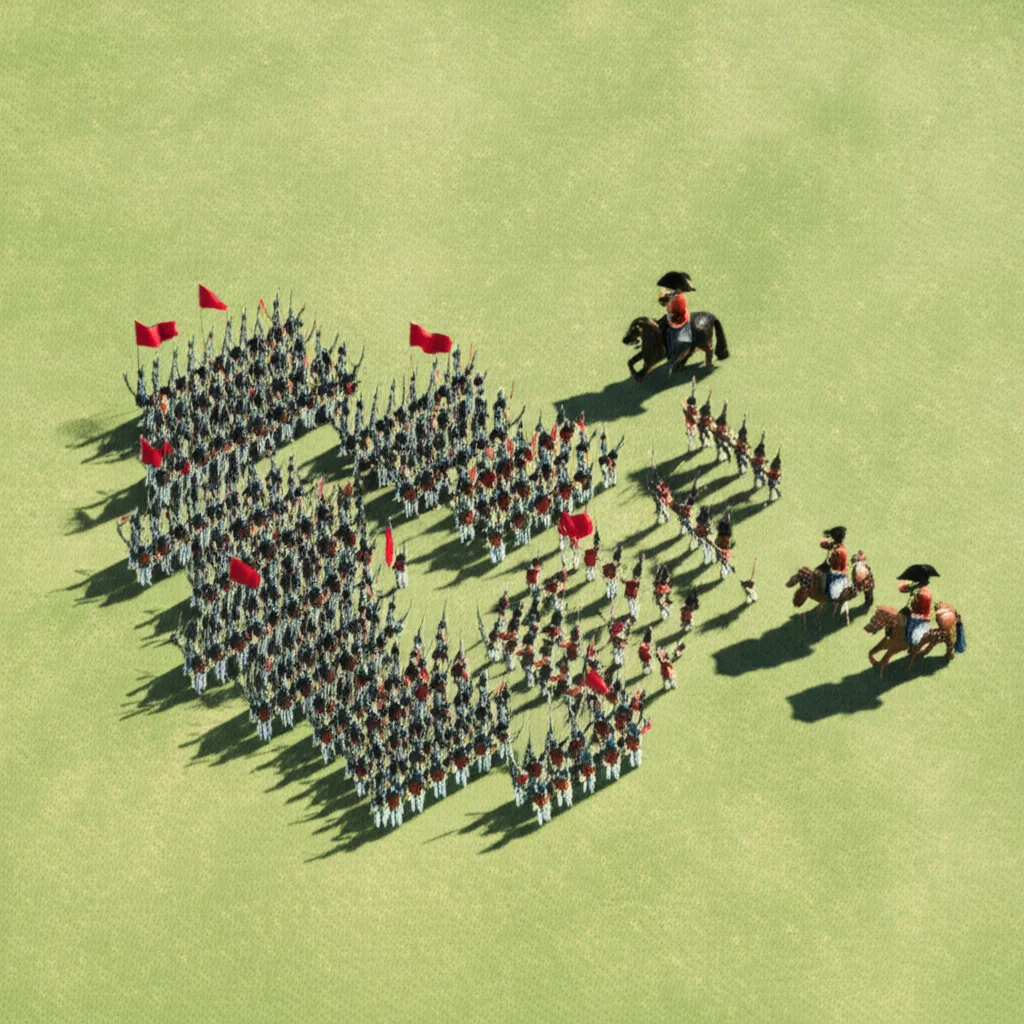 Historical artwork depicting the Battle of Battle of Wagram