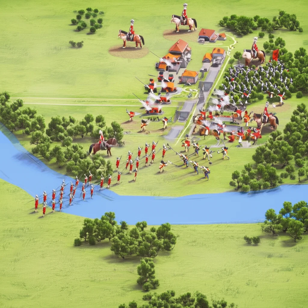 Historical artwork depicting the Battle of Battle of Blenheim