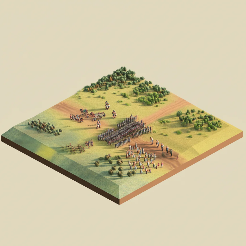 Historical artwork depicting the Battle of Battle of Poltava