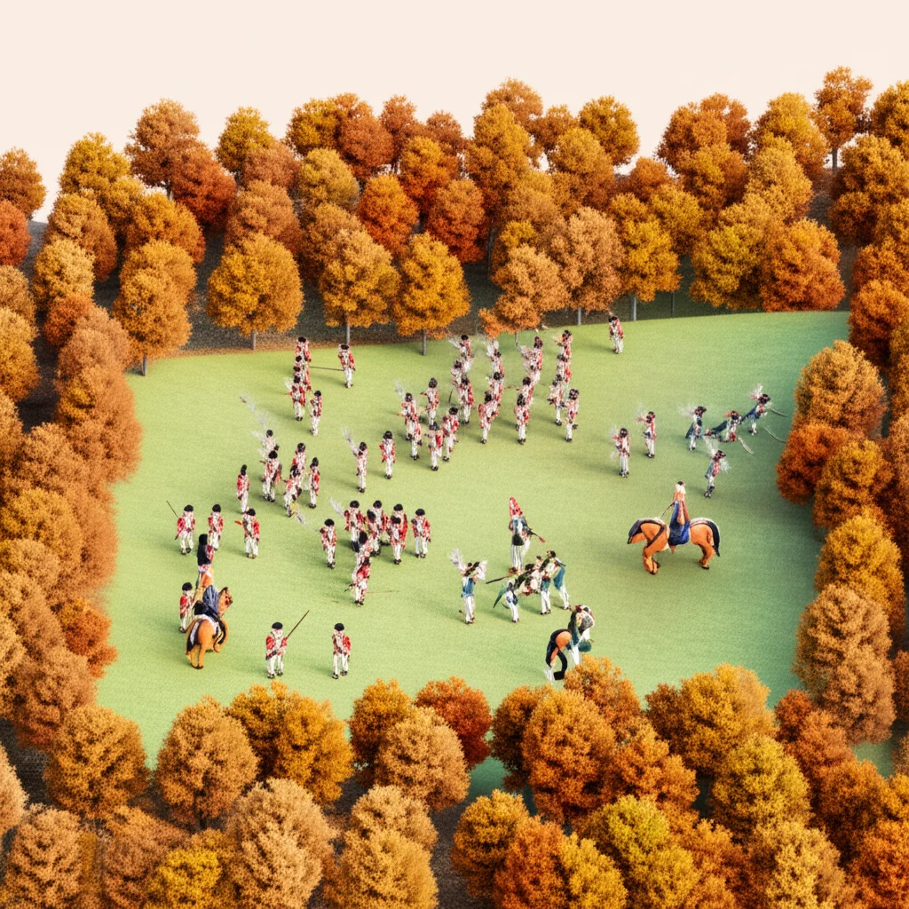 Historical artwork depicting the Battle of Battle of Saratoga