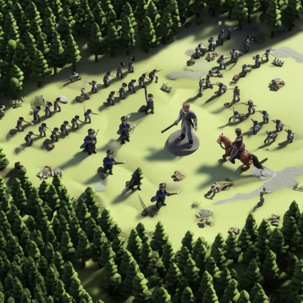 Historical artwork depicting the Battle of Battle of Chancellorsville