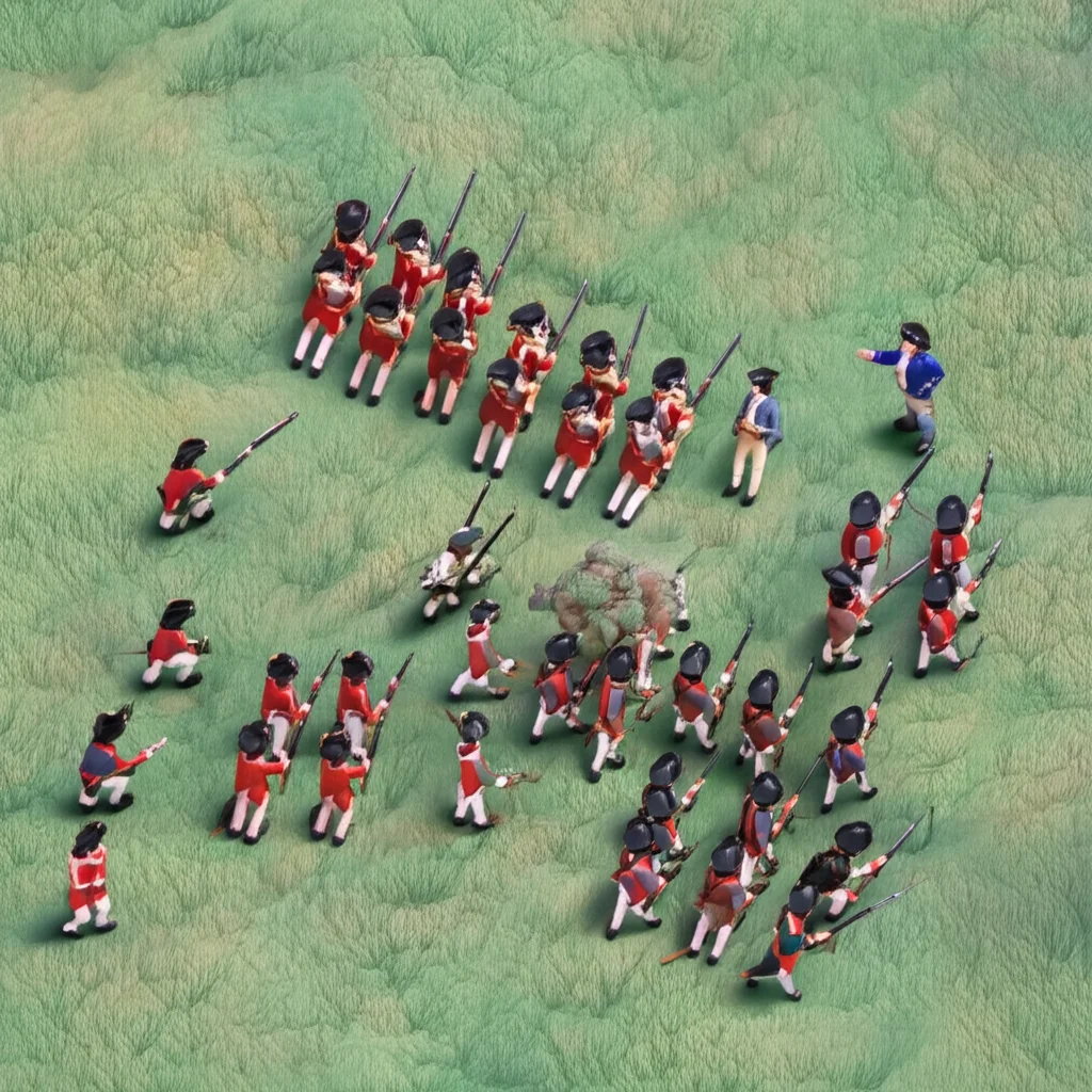 Historical artwork depicting the Battle of Battle of Cowpens