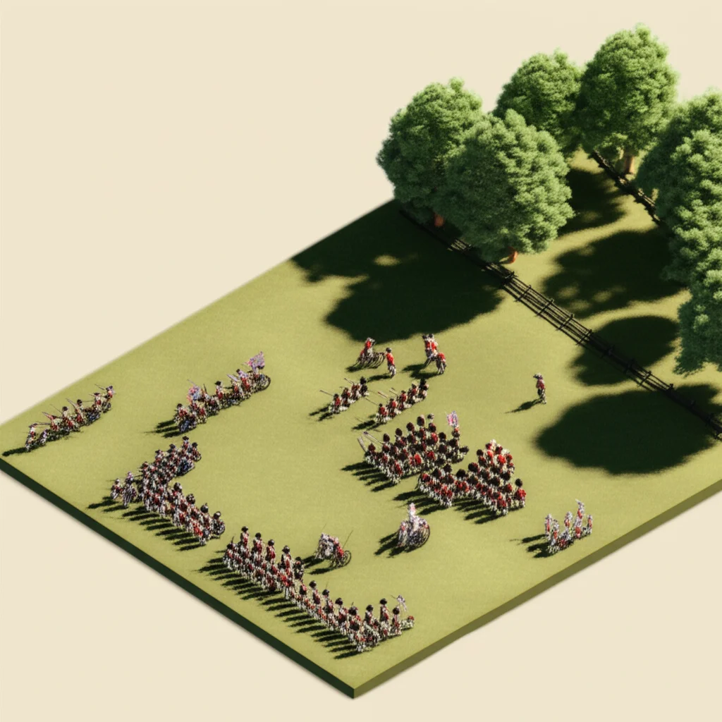 Historical artwork depicting the Battle of Battle of Monmouth