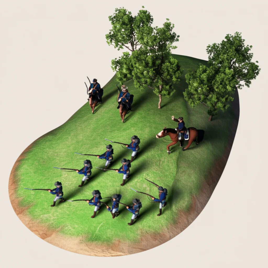 Historical artwork depicting the Battle of Battle of San Juan Hill