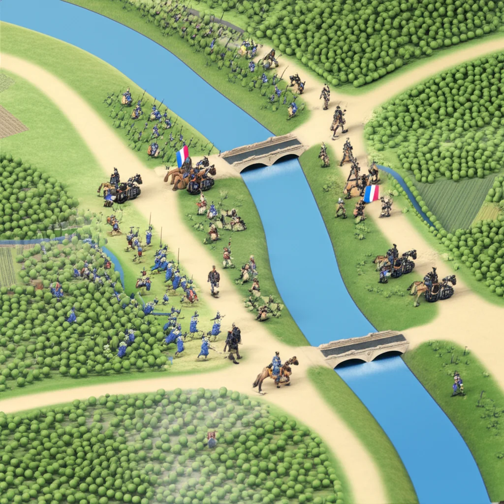 Historical artwork depicting the Battle of Battle of the Marne