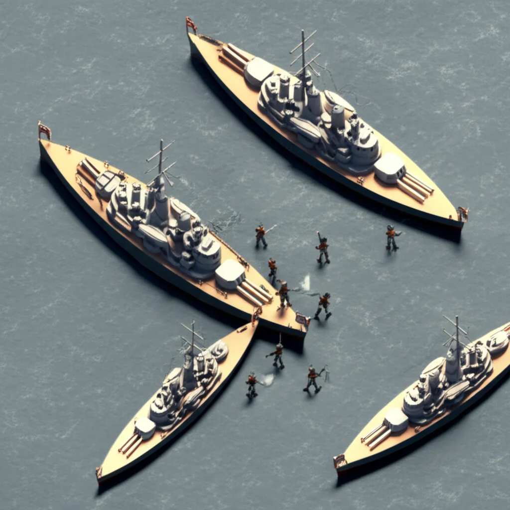 Historical artwork depicting the Battle of Battle of Jutland