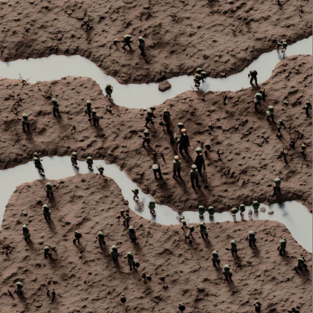 Historical artwork depicting the Battle of Battle of Passchendaele