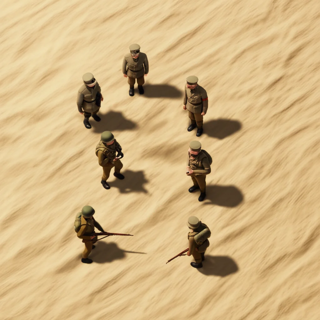 Historical artwork depicting the Battle of Battle of El Alamein