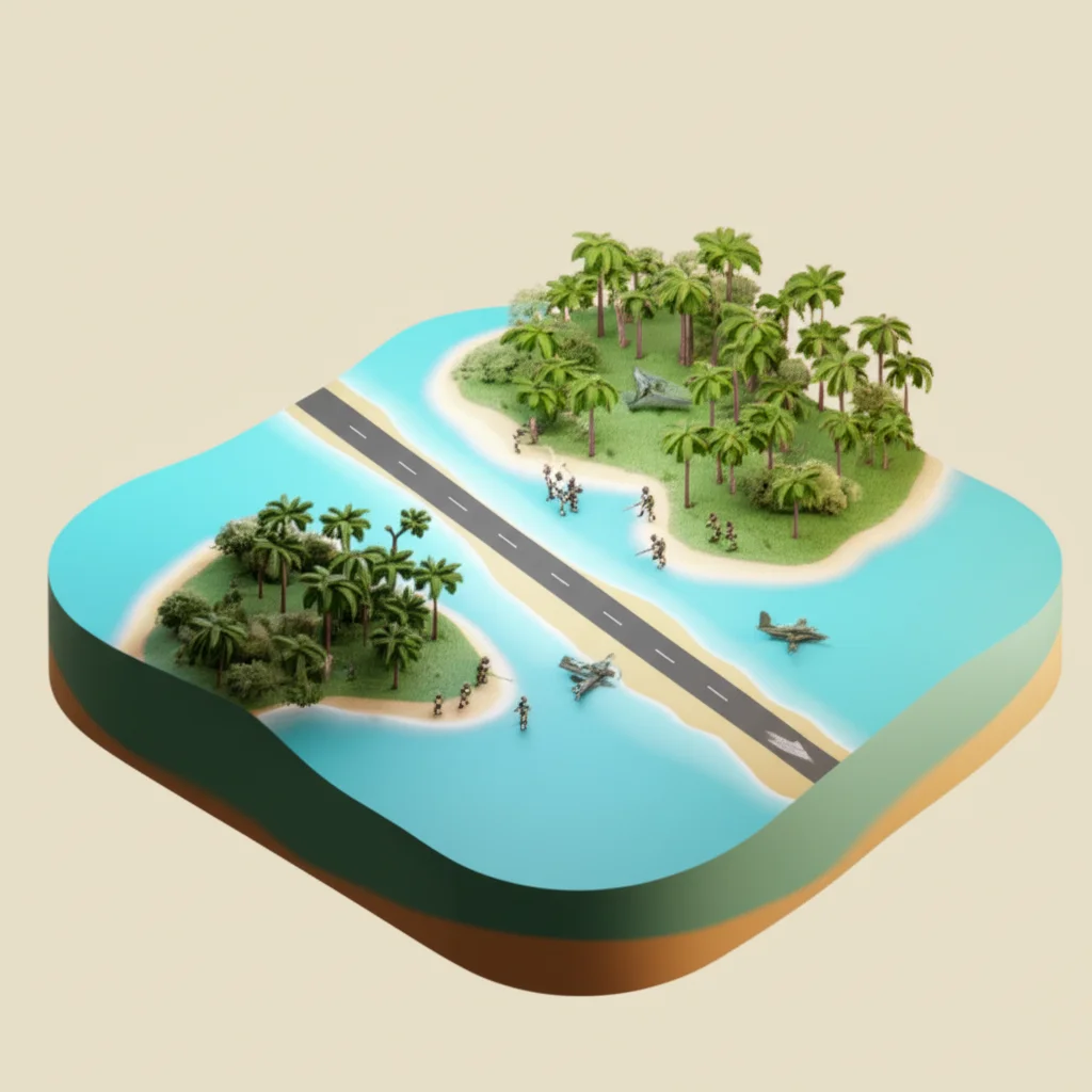 Historical artwork depicting the Battle of Battle of Guadalcanal