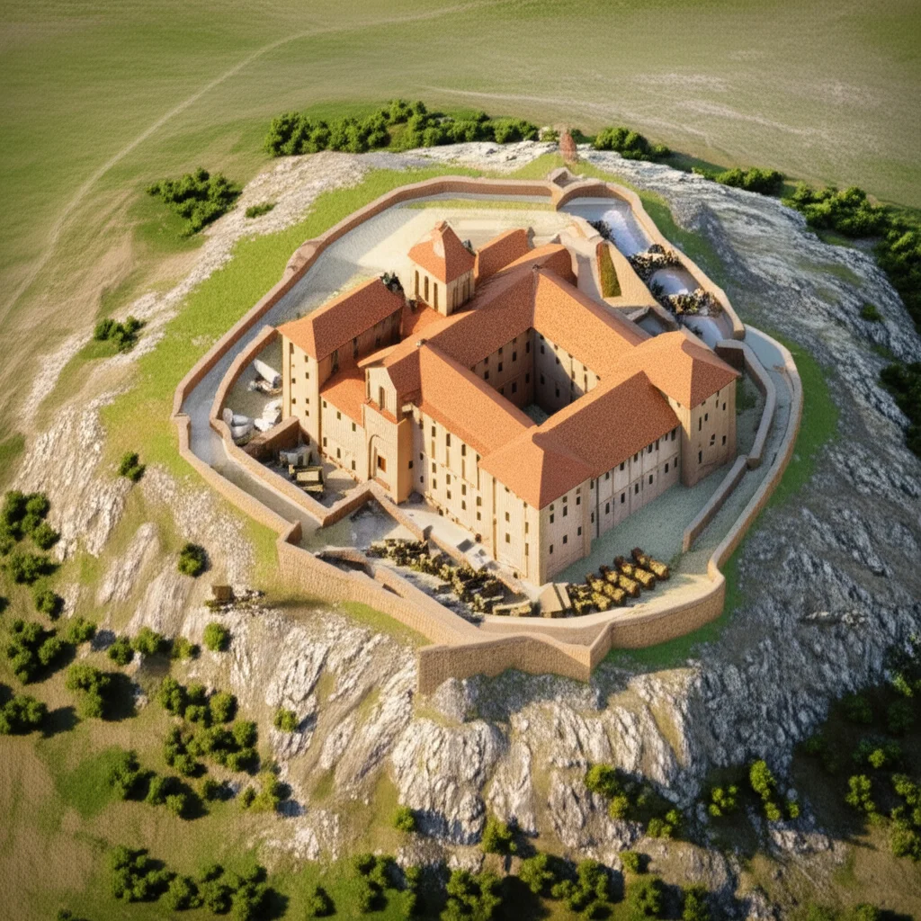 Historical artwork depicting the Battle of Battle of Monte Cassino