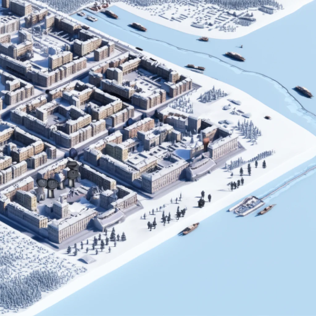 Historical artwork depicting the Battle of Siege of Leningrad