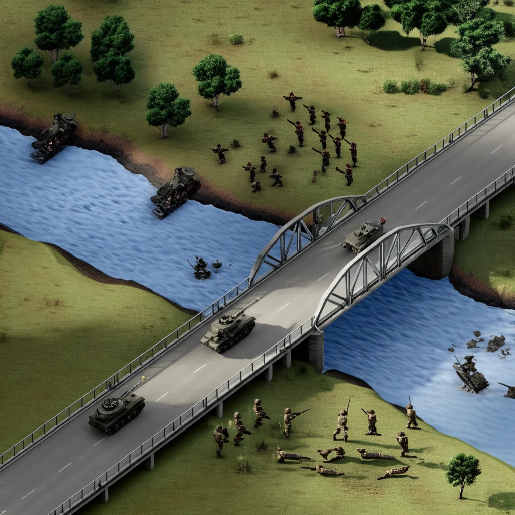 Historical artwork depicting the Battle of Battle of Arnhem