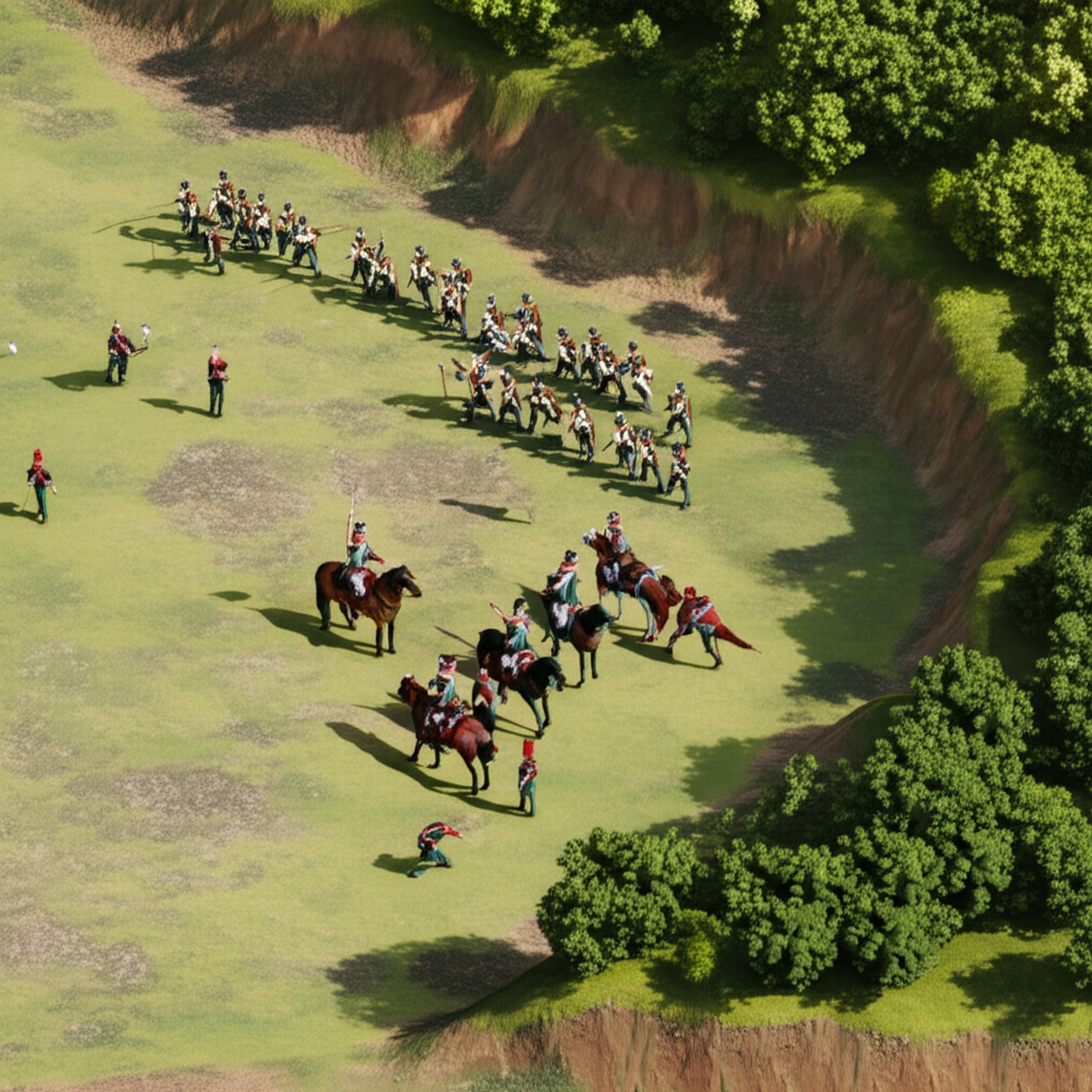 Historical artwork depicting the Battle of Battle of Carabobo