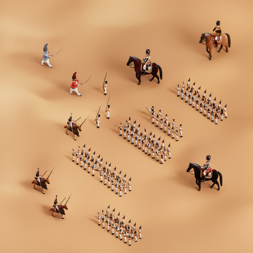 Historical artwork depicting the Battle of Battle of Ayacucho