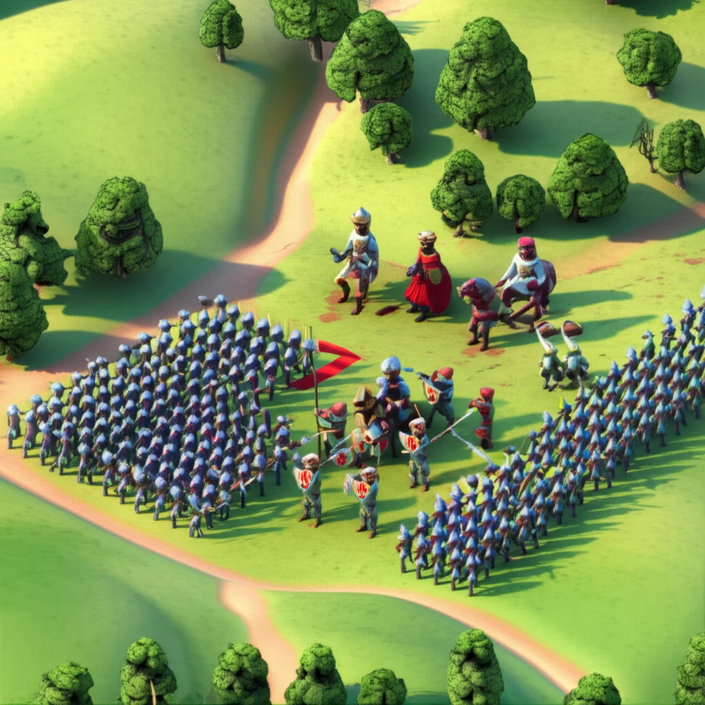 Historical artwork depicting the Battle of Battle of Crécy