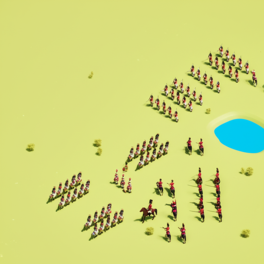 Historical artwork depicting the Battle of Battle of Junin