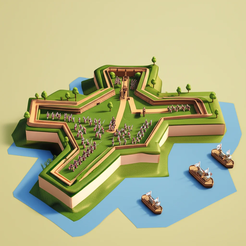 Historical artwork depicting the Battle of Battle of Yorktown