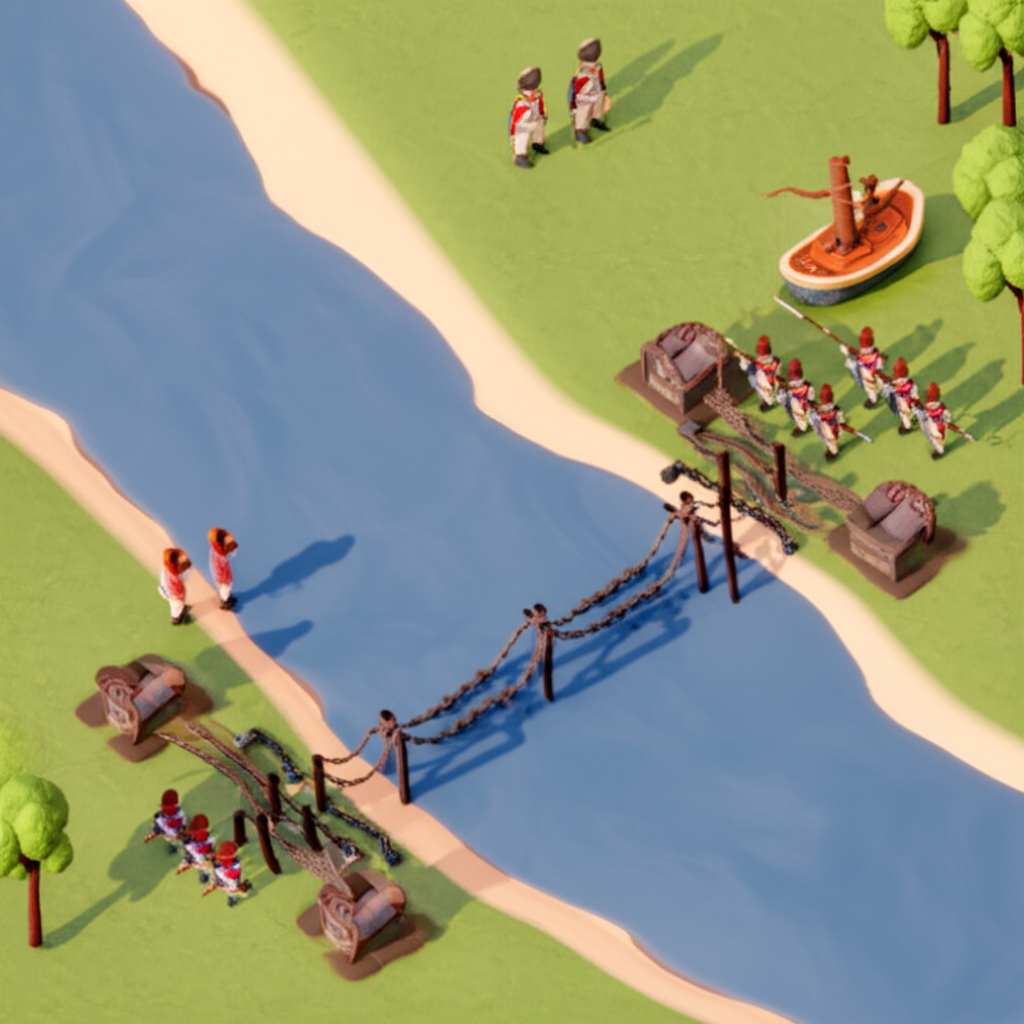 Historical artwork depicting the Battle of Battle of Vuelta de Obligado