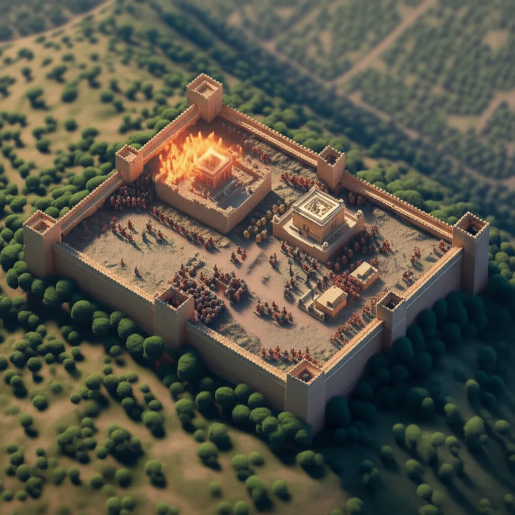 Historical artwork depicting the Battle of Siege of Jerusalem