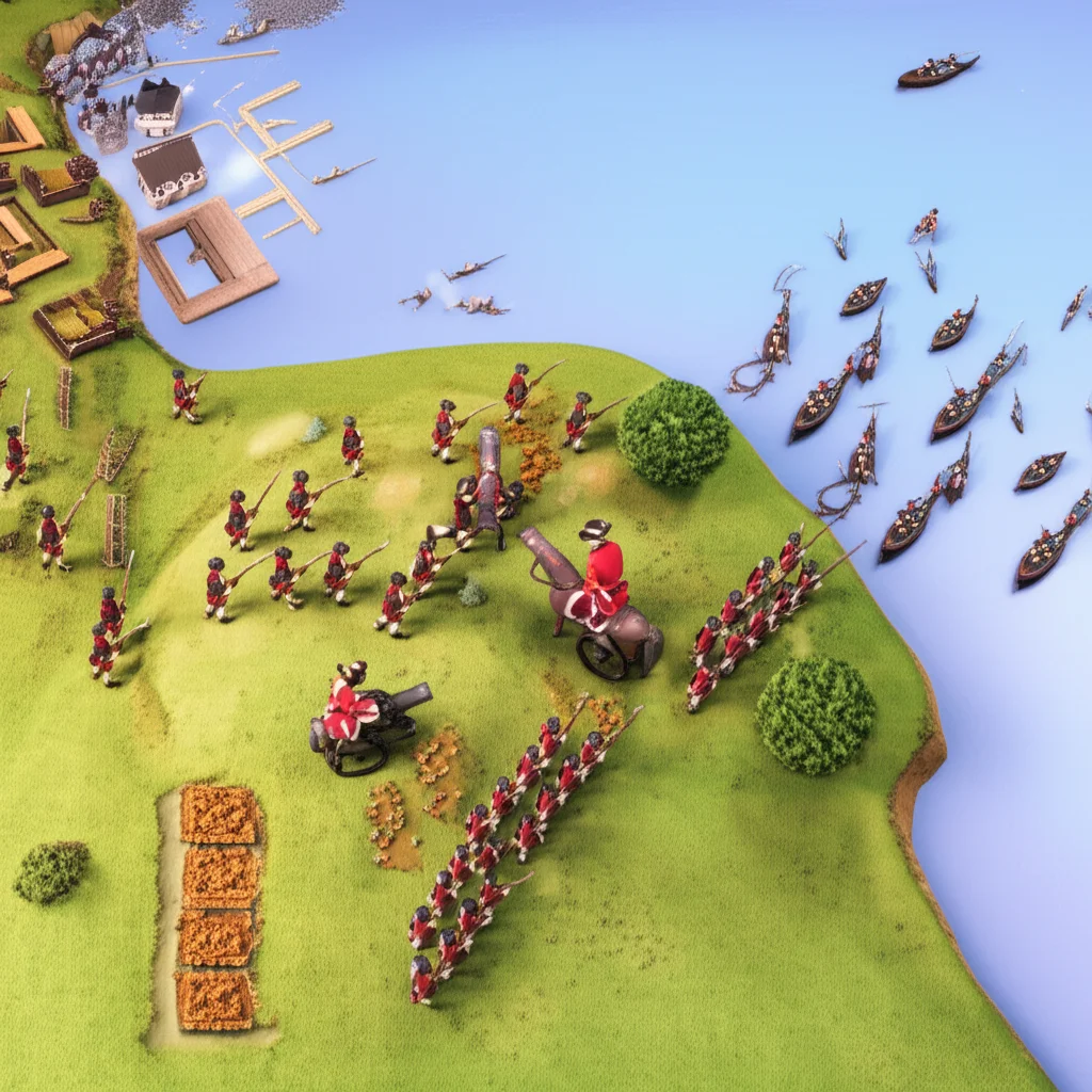 Historical artwork depicting the Battle of Battle of Bunker Hill