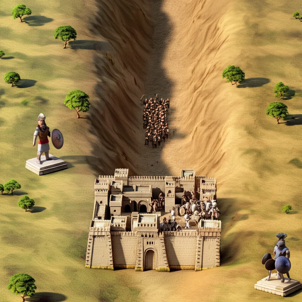 Historical artwork depicting the Battle of Battle of Megiddo