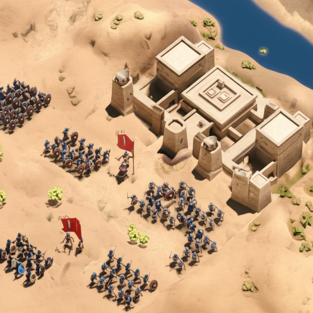 Historical artwork depicting the Battle of Battle of Pelusium