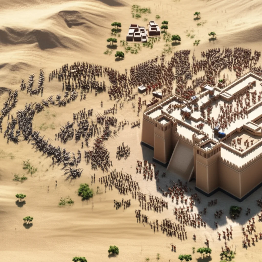 Historical artwork depicting the Battle of Siege of Lachish