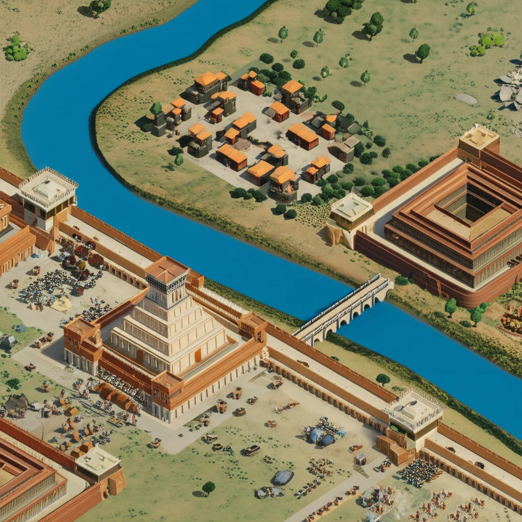 Historical artwork depicting the Battle of Fall of Nineveh