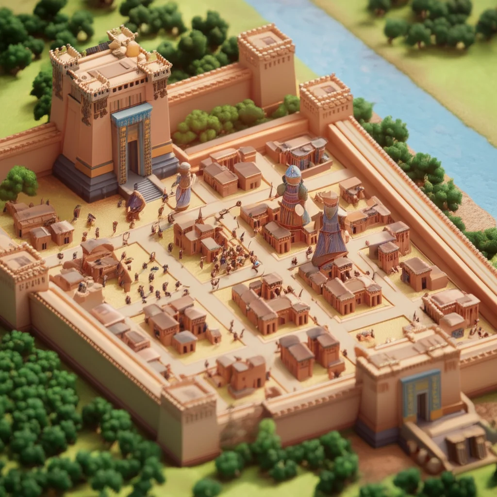 Historical artwork depicting the Battle of Fall of Babylon