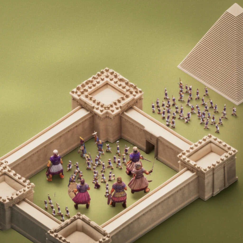 Historical artwork depicting the Battle of Siege of Memphis