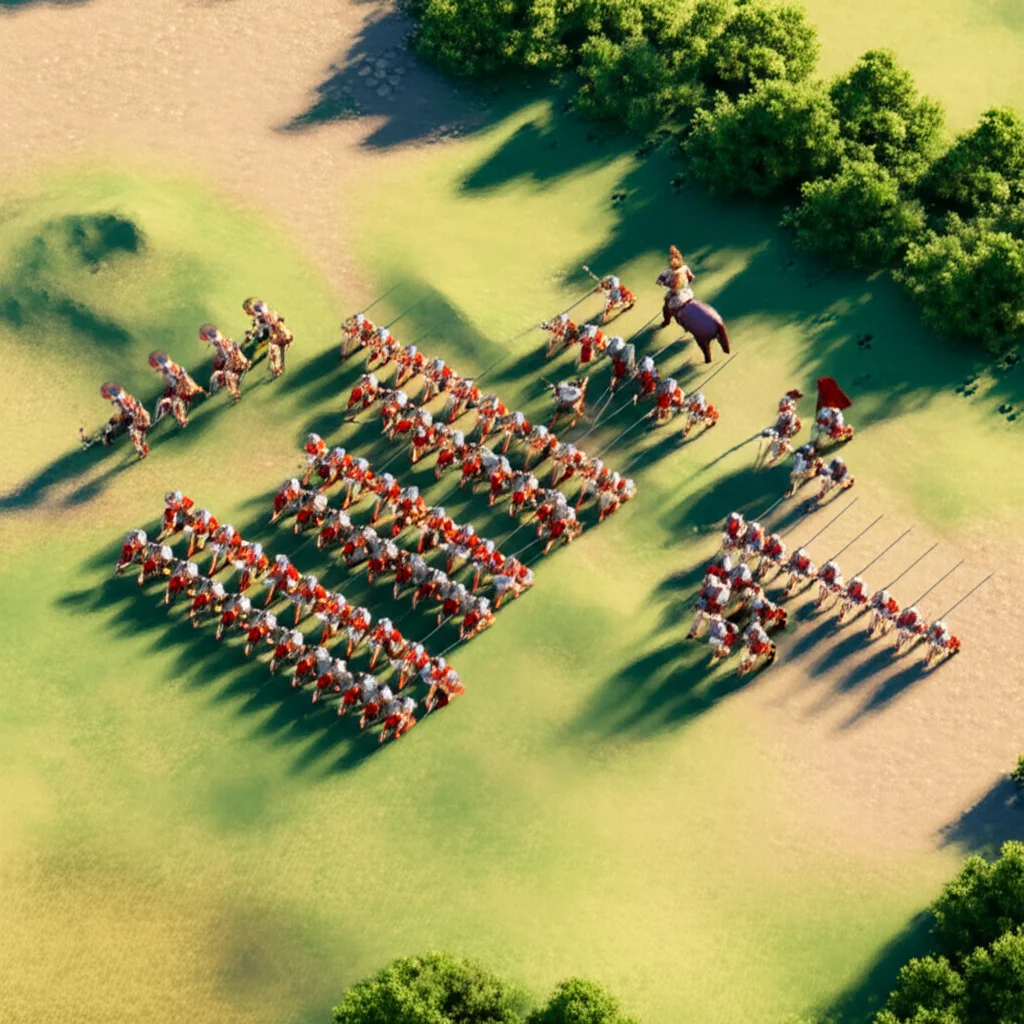 Historical artwork depicting the Battle of Battle of Leuctra