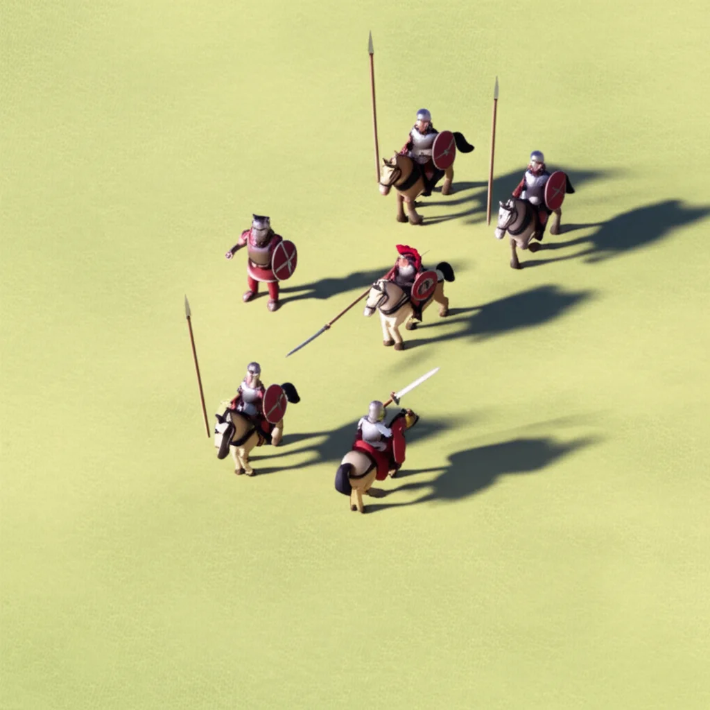 Historical artwork depicting the Battle of Battle of the Catalaunian Plains