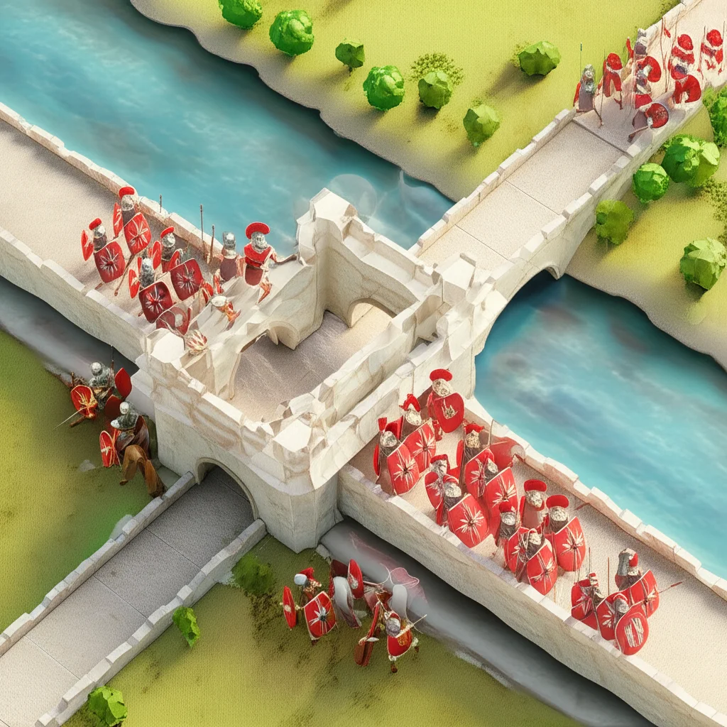 Historical artwork depicting the Battle of Battle of the Milvian Bridge