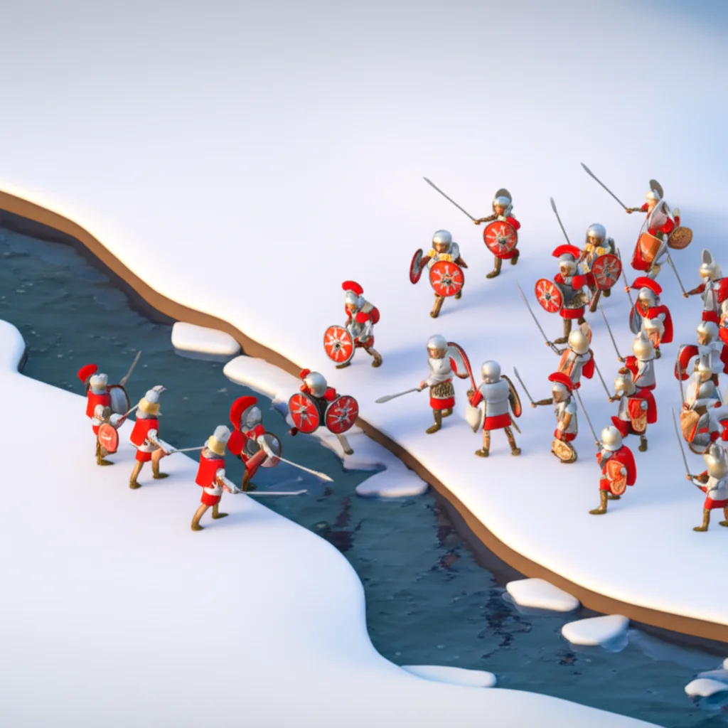 Historical artwork depicting the Battle of Battle of the Trebia