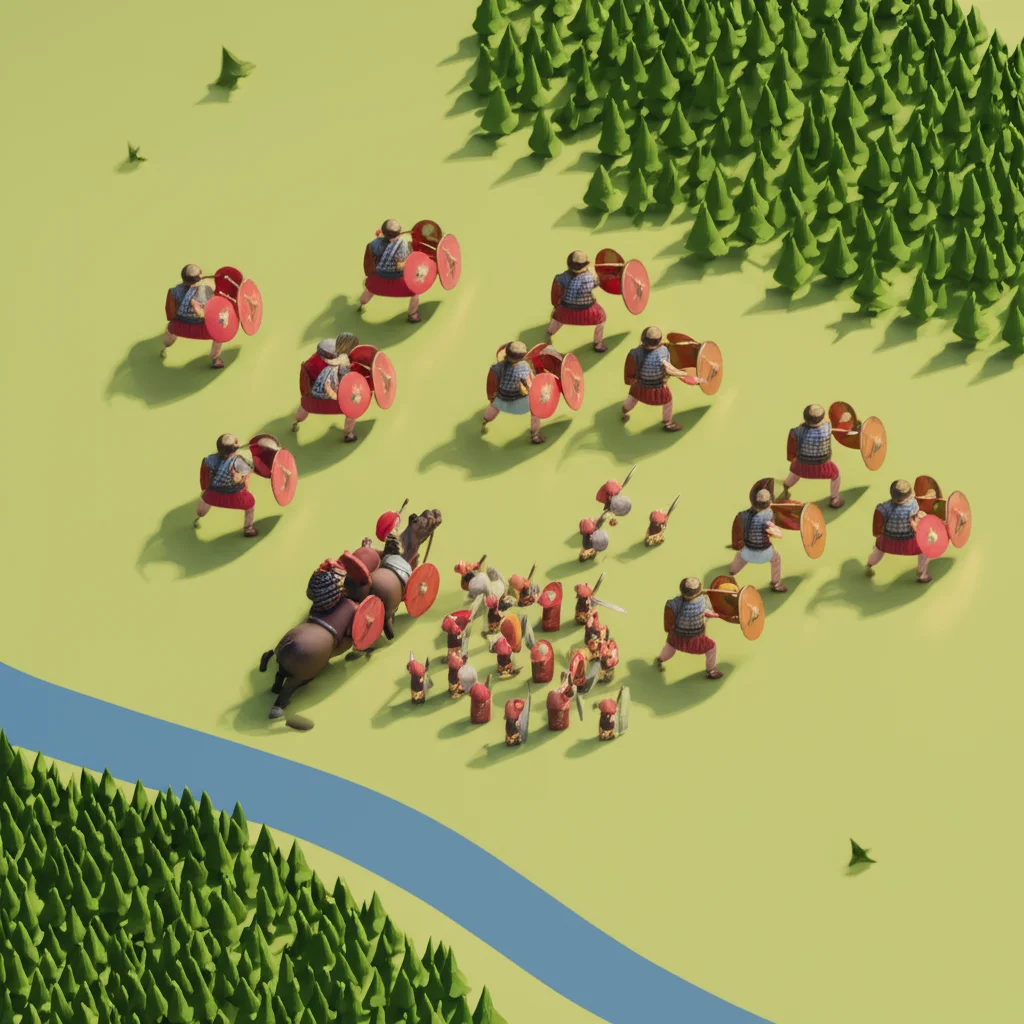 Historical artwork depicting the Battle of Battle of the Metaurus