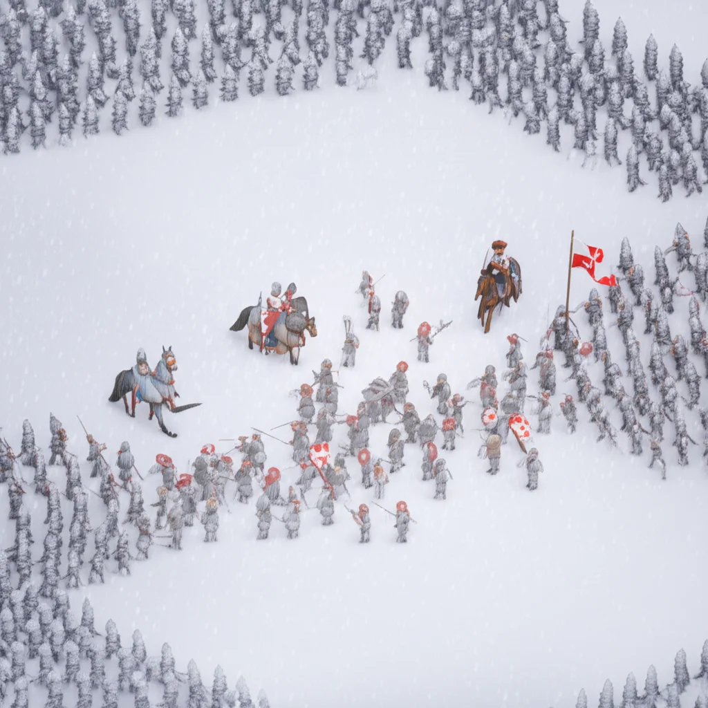 Historical artwork depicting the Battle of Battle of Towton