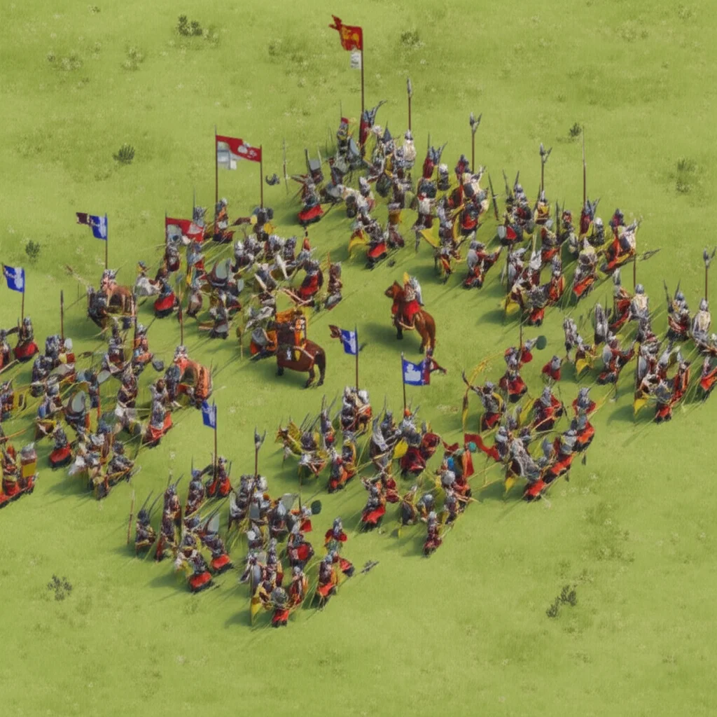 Historical artwork depicting the Battle of Battle of Tannenberg